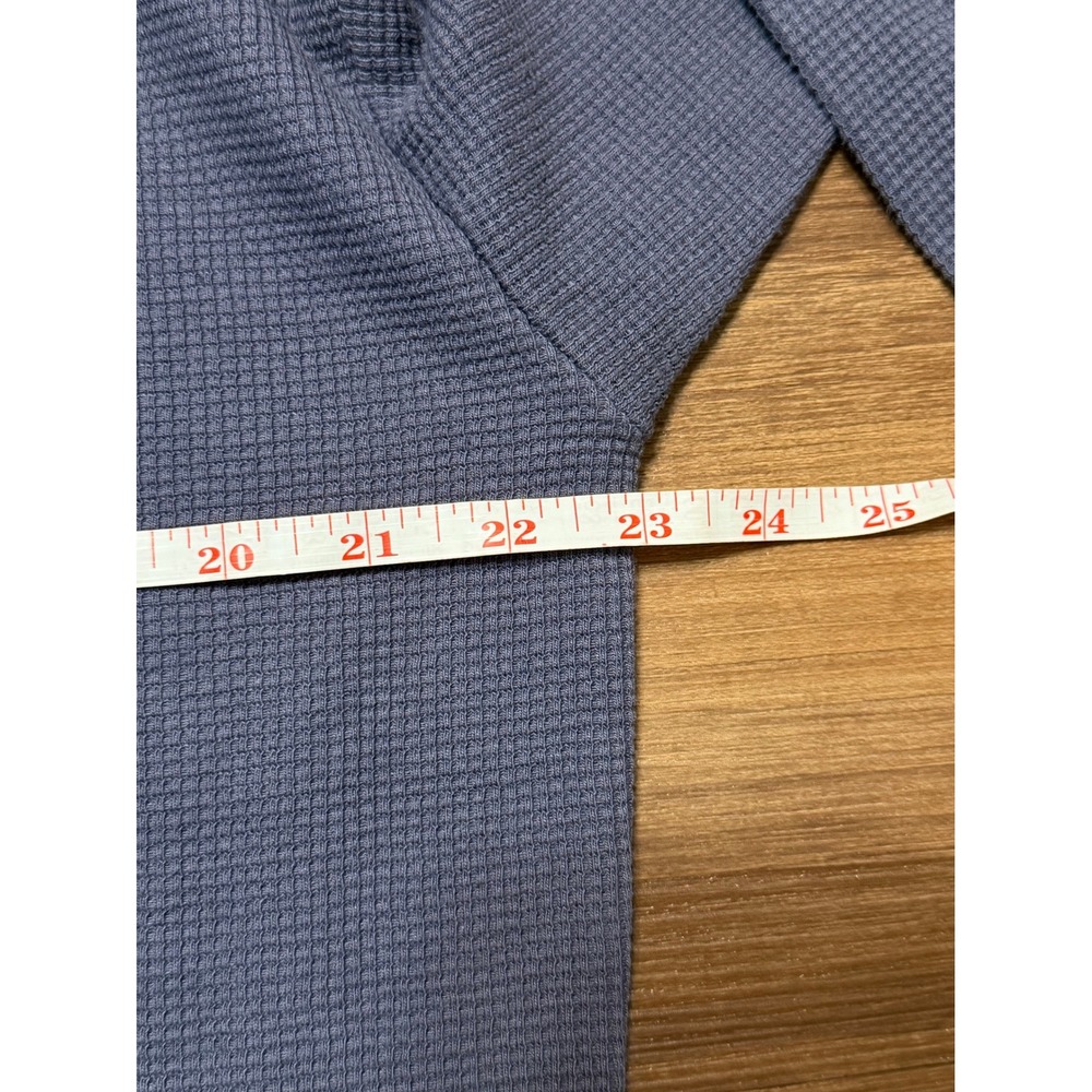 Comfrt Waffle Knit Lounge Set Shirt & Wide Leg Pants Blue Grey Mismatched Size - Picture 6 of 16